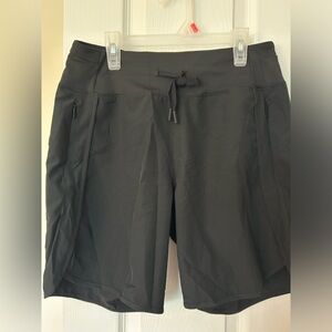 Women’s Willit Black Performance Drawstring Shorts.